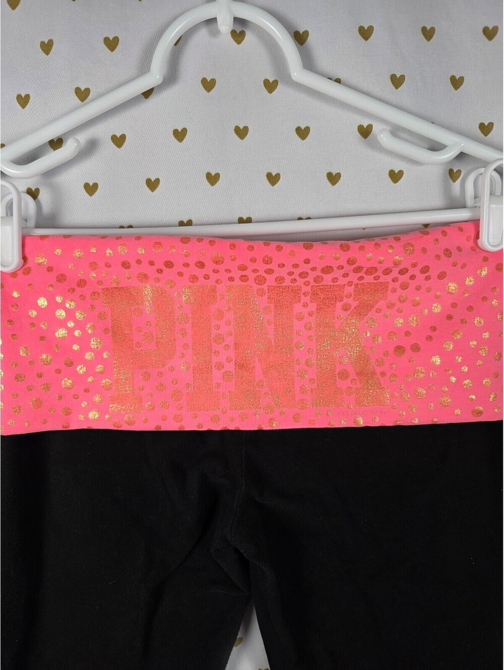 Victorias Secret PINK Vintage Y2k Bling Foldover Yoga Pants Capri Small